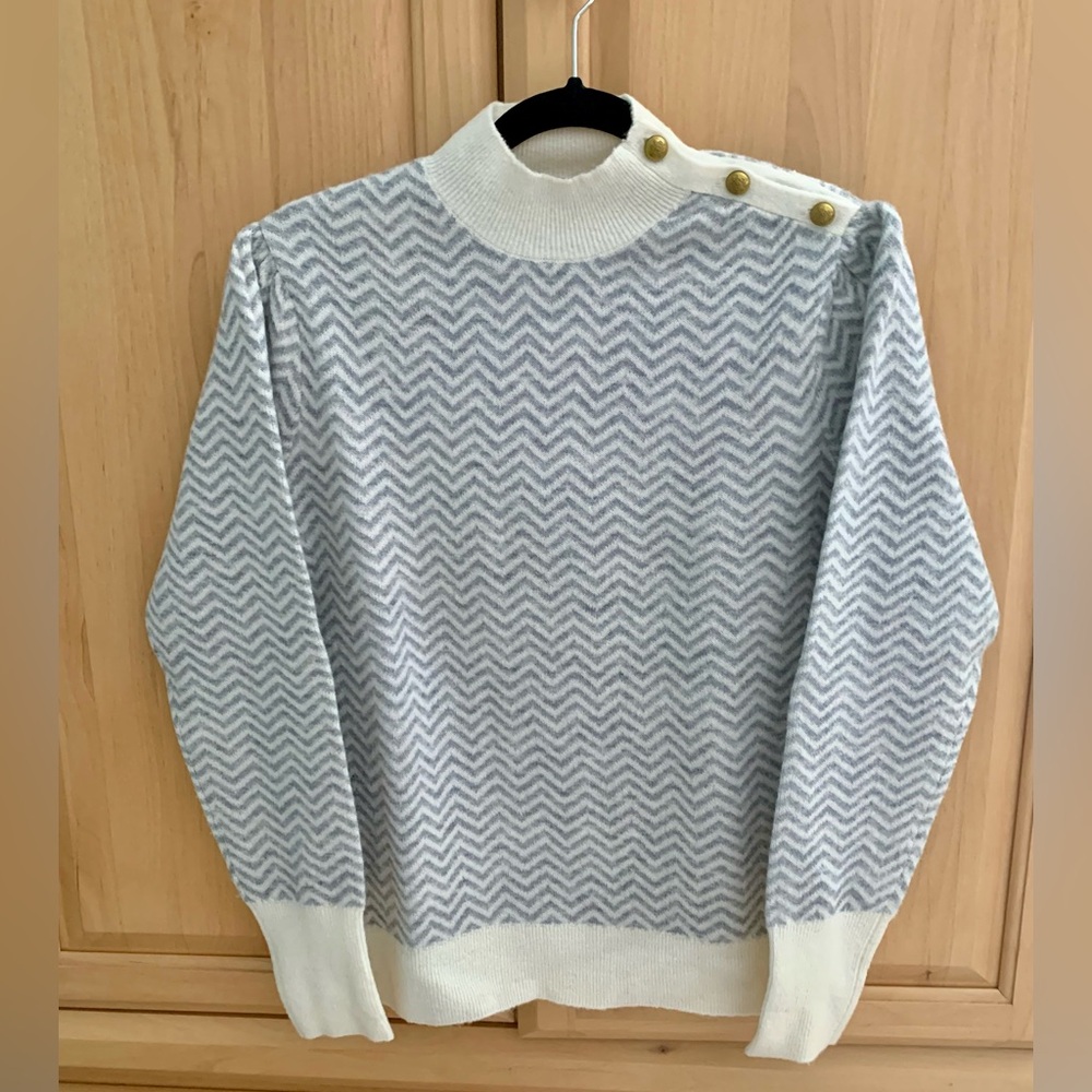 J. Crew Chevron Alpaca Blend Sweater SzS